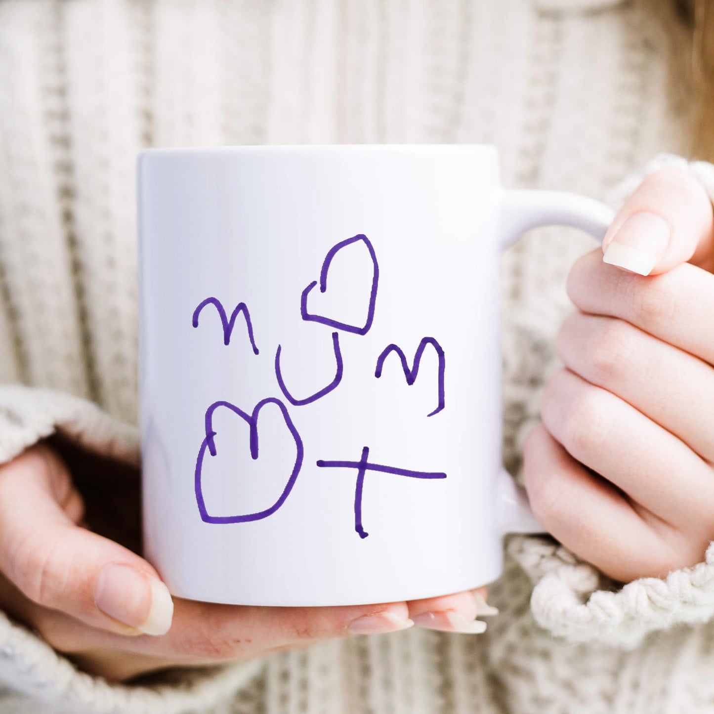 kids handwriting mum on a mug | little heirloom