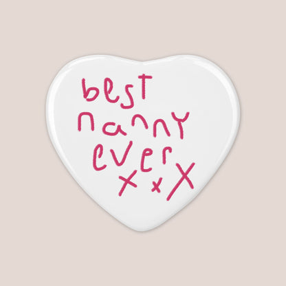 Best Nanny Ever Magnet made from Children's Handwriting | Little Heirloom