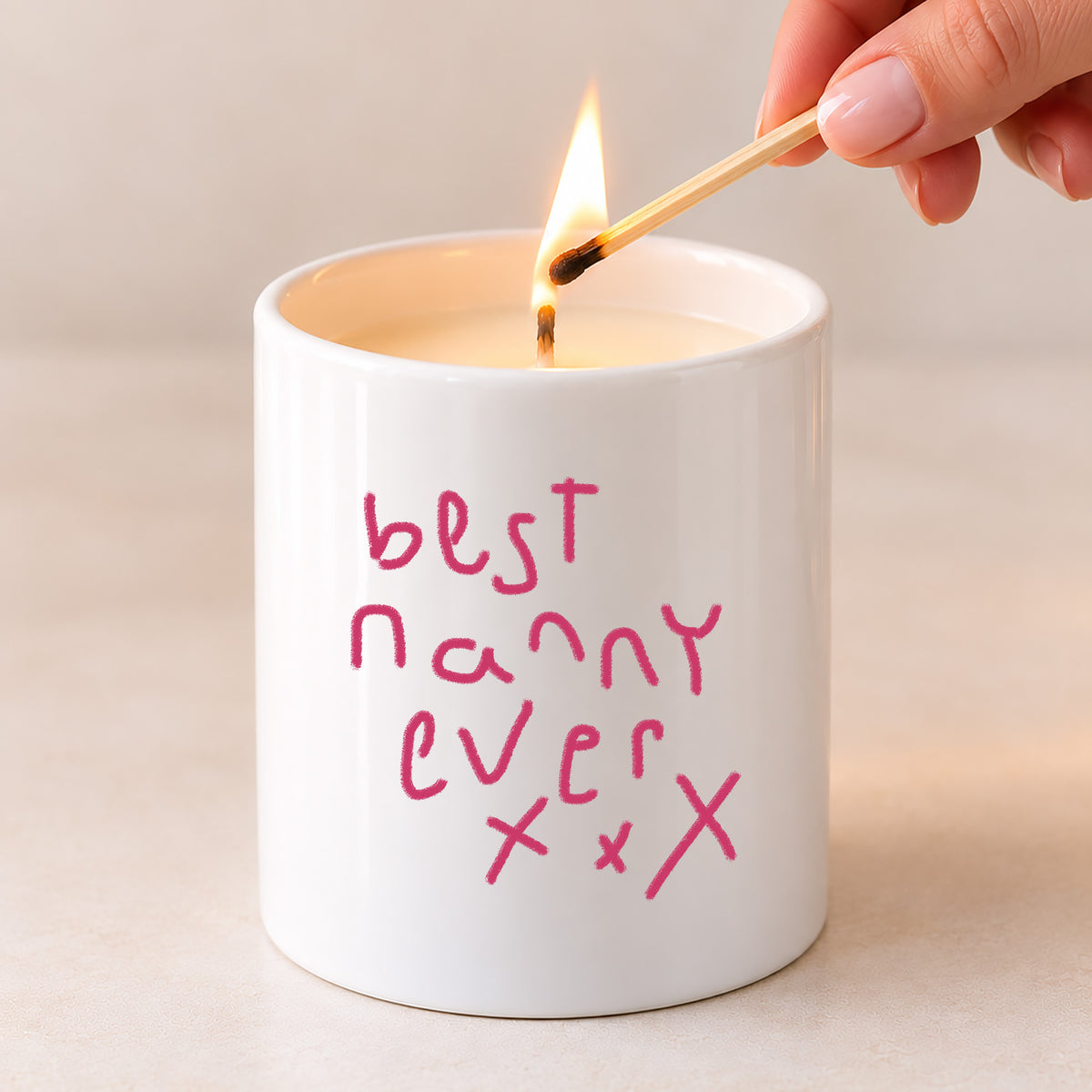 Christmas Candle Made From Loved One's Handwriting | Hand-Poured Soy Wax