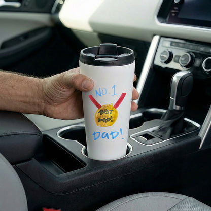 Travel Mug for Dads made with Child's Drawing | Gifts for Dad | Little Heirloom