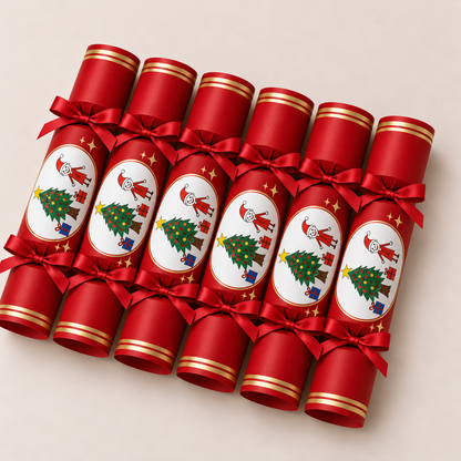 Child’s Artwork Christmas Crackers - Pack of 6 | School Fundraiser
