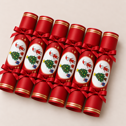 Child’s Artwork Christmas Crackers - Pack of 6 | School Fundraiser