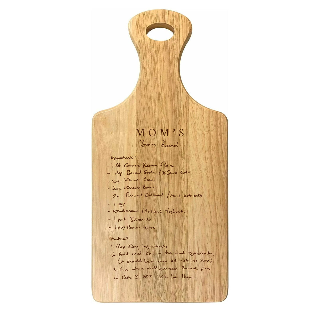 Christmas Recipe Board Engraved with Your Loved One's Handwriting