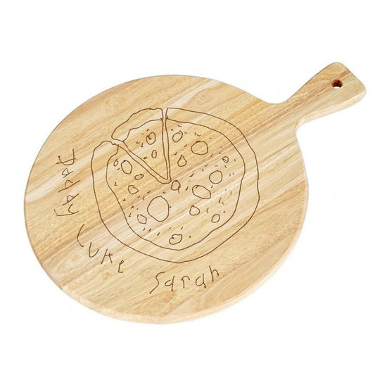Pizza Board Engraved with Children’s Artwork