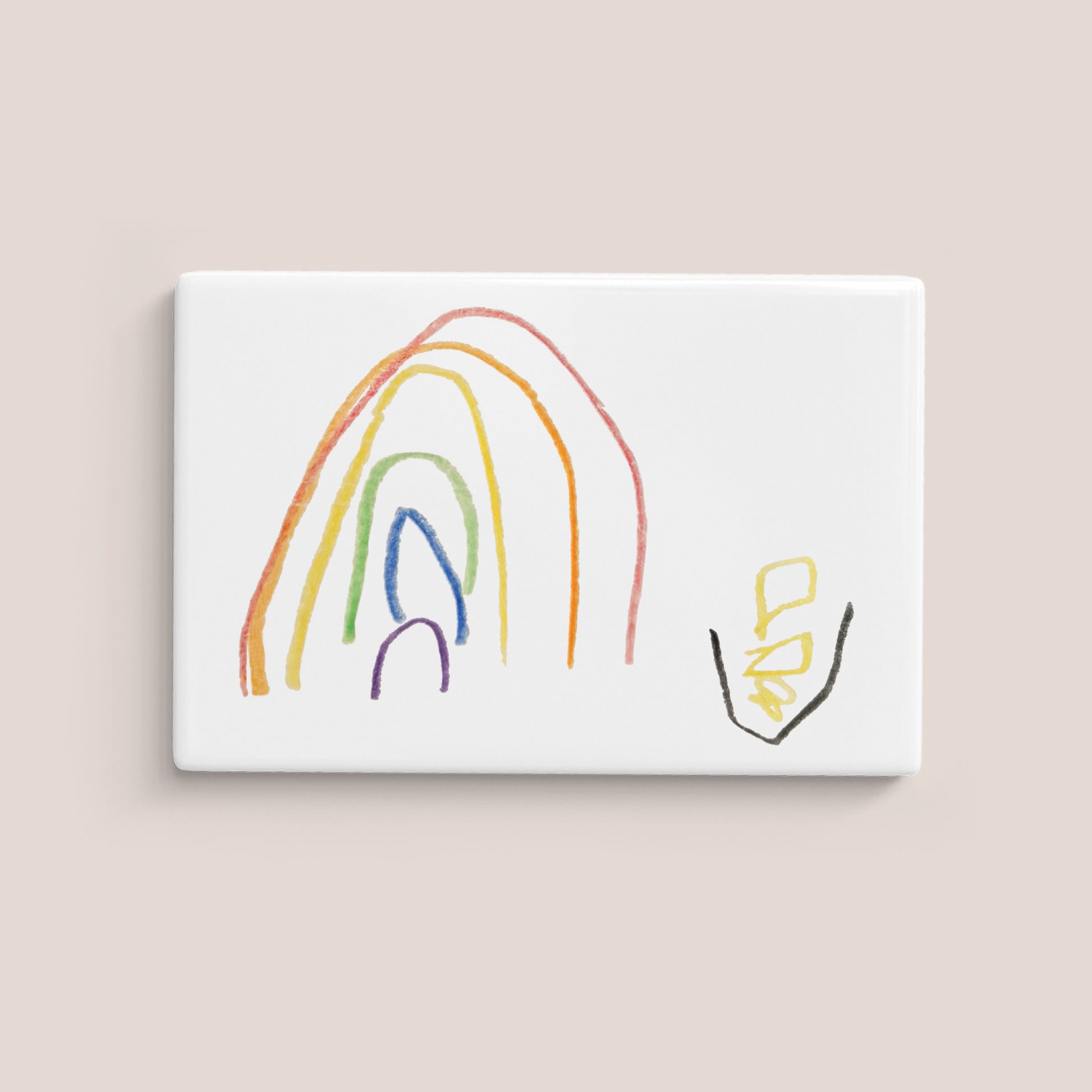 Rainbow Magnet made from Children's Drawing | Little Heirloom