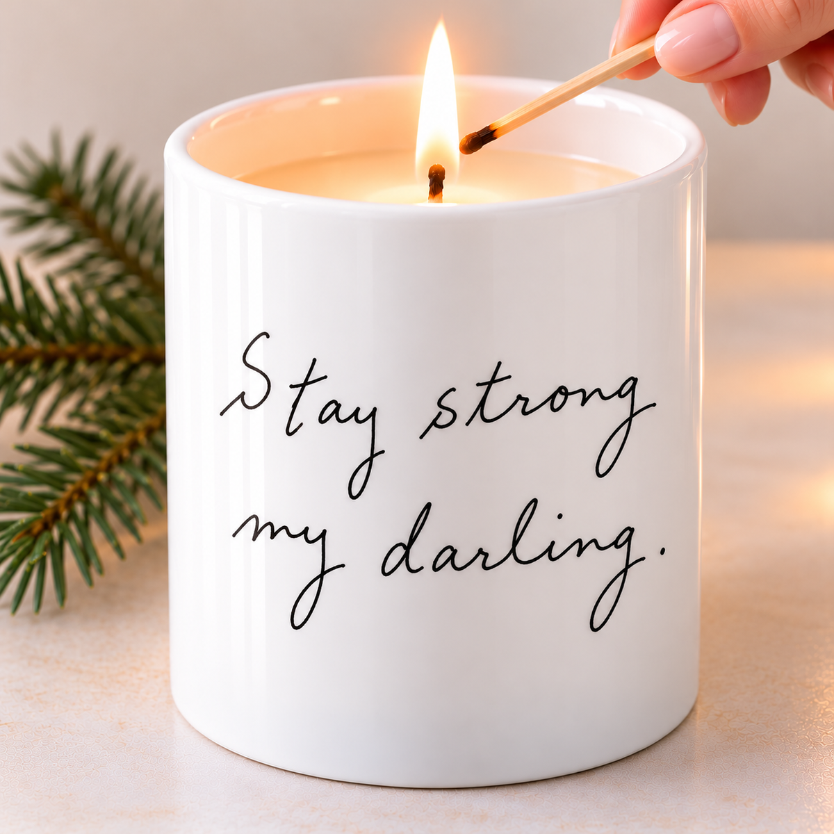 Christmas Candle Made From Loved One's Handwriting | Hand-Poured Soy Wax