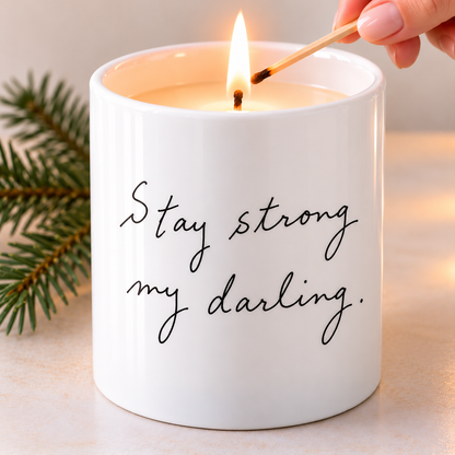 Christmas Candle Made From Loved One's Handwriting | Hand-Poured Soy Wax