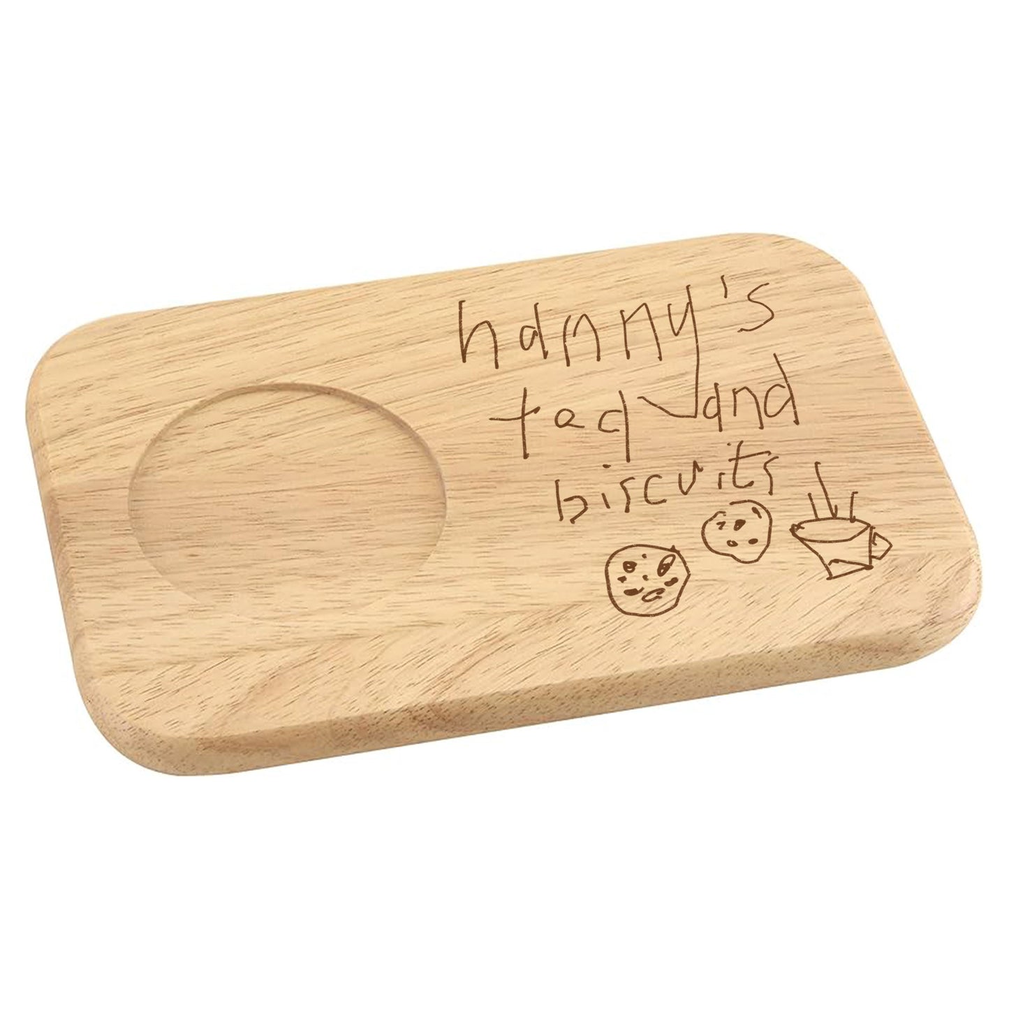 Tea & Biscuit Board Engraved with Children’s Artwork