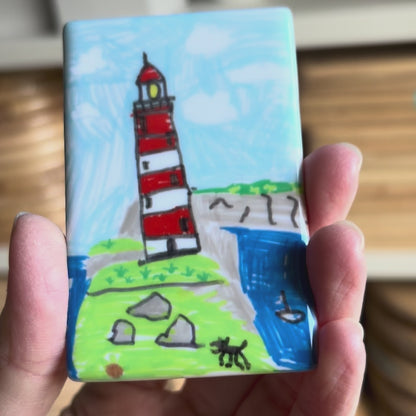 Ceramic Magnets Made From Your Children's Artwork